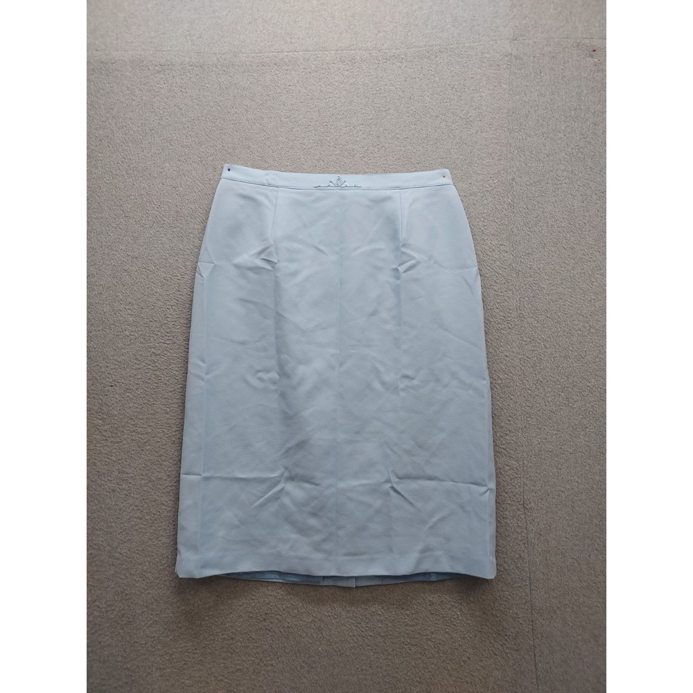Sag Harbor Women Pencil Skirt 16 Light Blue Knee Length Back Zip Formal Office